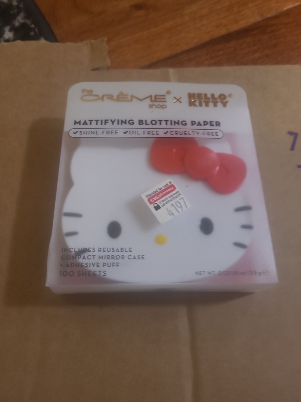 Hello Kitty Mattifying Blotting Paper - White with Pink Bow